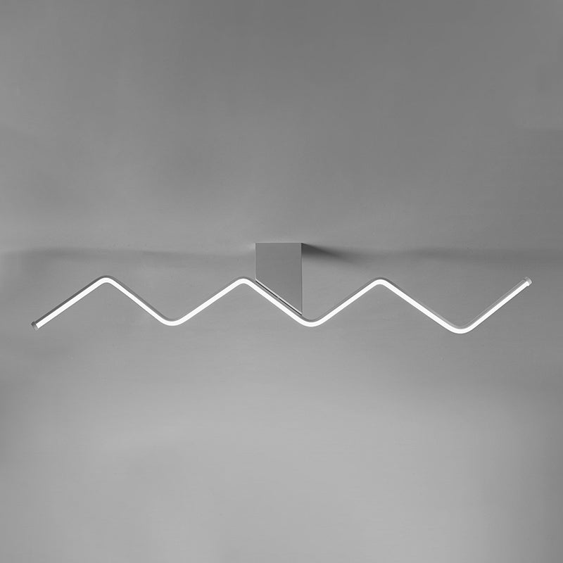 1 Light Linear Flush Mount Ceiling Light Modern Metal Ceiling Light Fixture