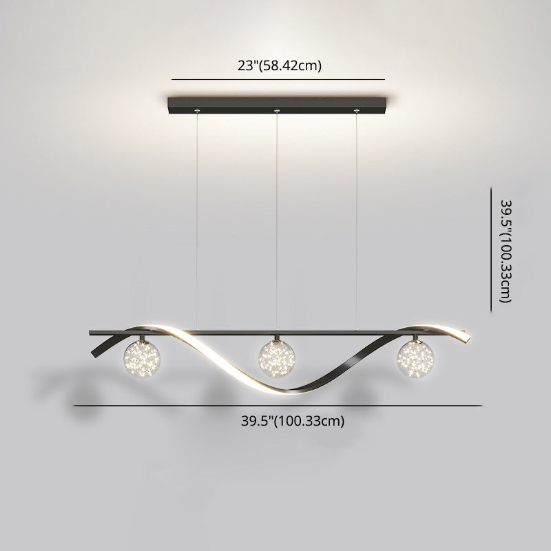 Modern Linear Chandelier Modern Kitchen Island Lighting Metal 4 Light Island Lighting in Gold