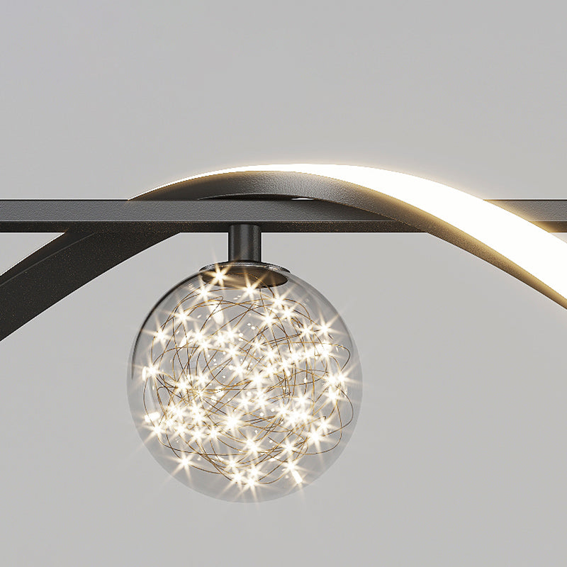 Modern Linear Chandelier Modern Kitchen Island Lighting Metal 4 Light Island Lighting in Gold