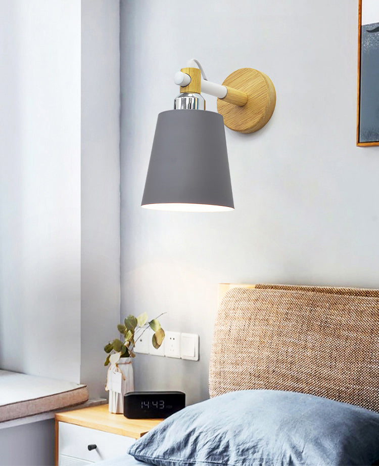 Moderni macaron nordici in stile unica sfumatura da parete funce metallo 1 flioncini leggeri