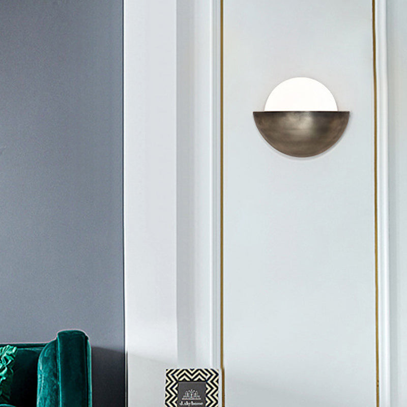 Sémiccle mural Éclairage Métal contemporain 1 tête Bronze LED Mur Mur pour chambre à coucher