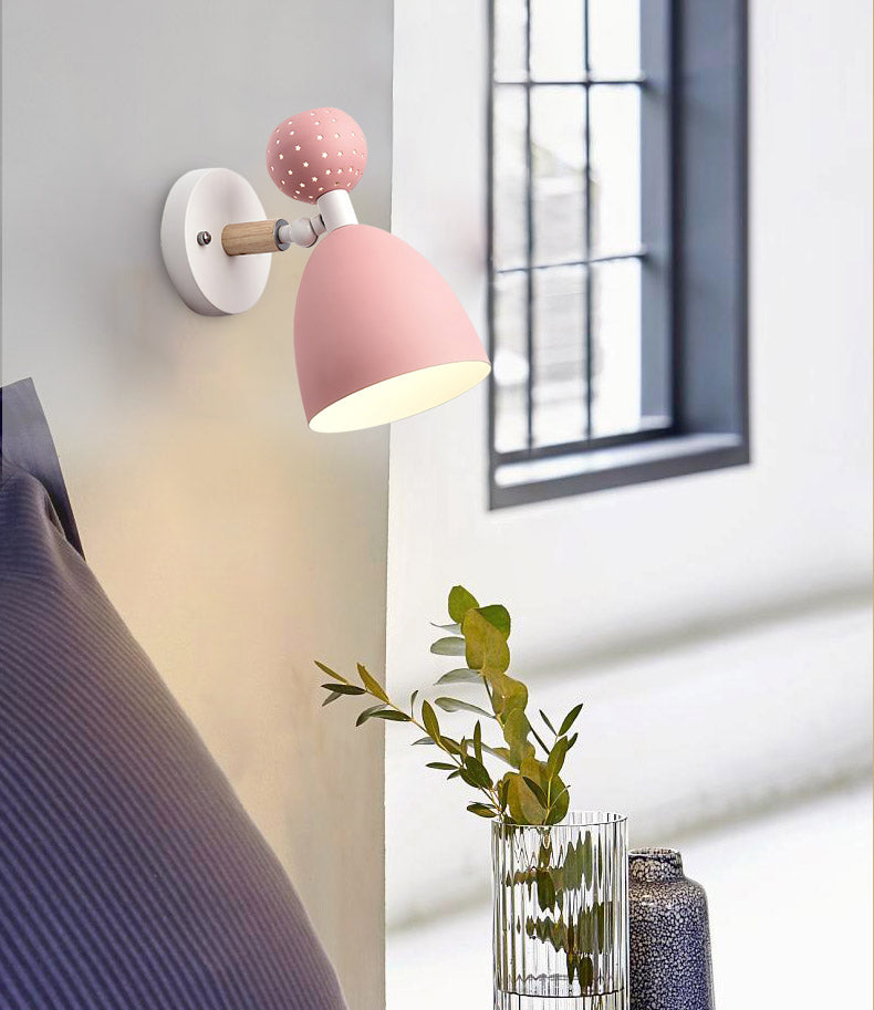 Modern Nordic Macarons Style Geometric Shade Wall Sconce Metal 1 Light Sconces