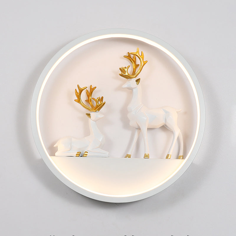 Illuminazione a parete in metallo contemporanea 1 cerchio di luce per la camera da letto