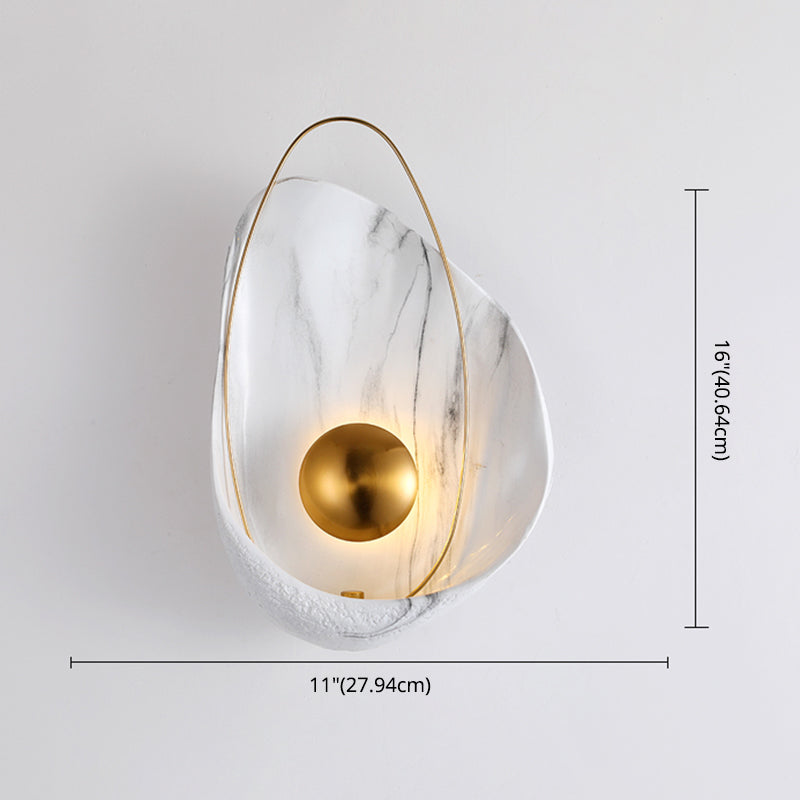 Appliques de lumière murale géométrique contemporaine lampe à support mural en résine pour le salon