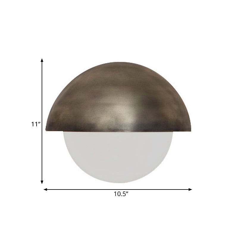 Semicircle Wall Sconce Lighting Contemporary Metal 1 Head Bronze LED Wall Light for Bedroom
