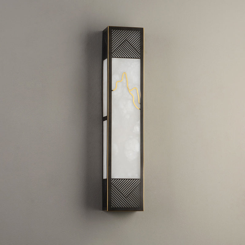 Lámpara de metal de 1 luz de 1 luz moderna de luz rectangular para sala de estar para sala de estar