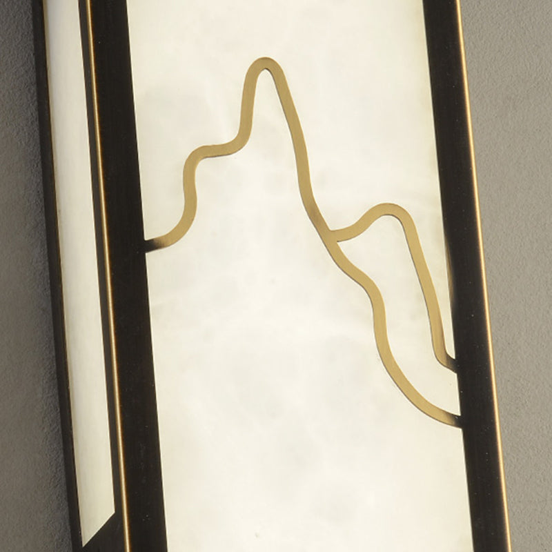 Lámpara de metal de 1 luz de 1 luz moderna de luz rectangular para sala de estar para sala de estar