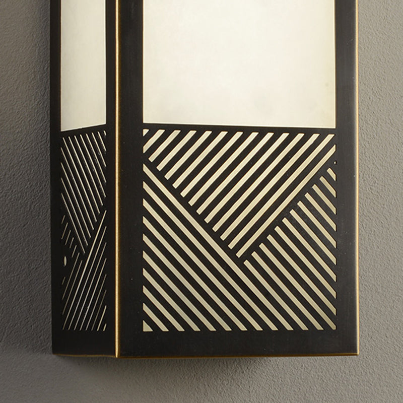 Lámpara de metal de 1 luz de 1 luz moderna de luz rectangular para sala de estar para sala de estar