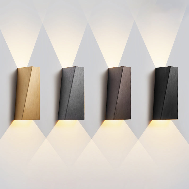 Aluminium minimalisme wandlamp armatuur 1-licht LED SCONCE Licht voor slaapkamer