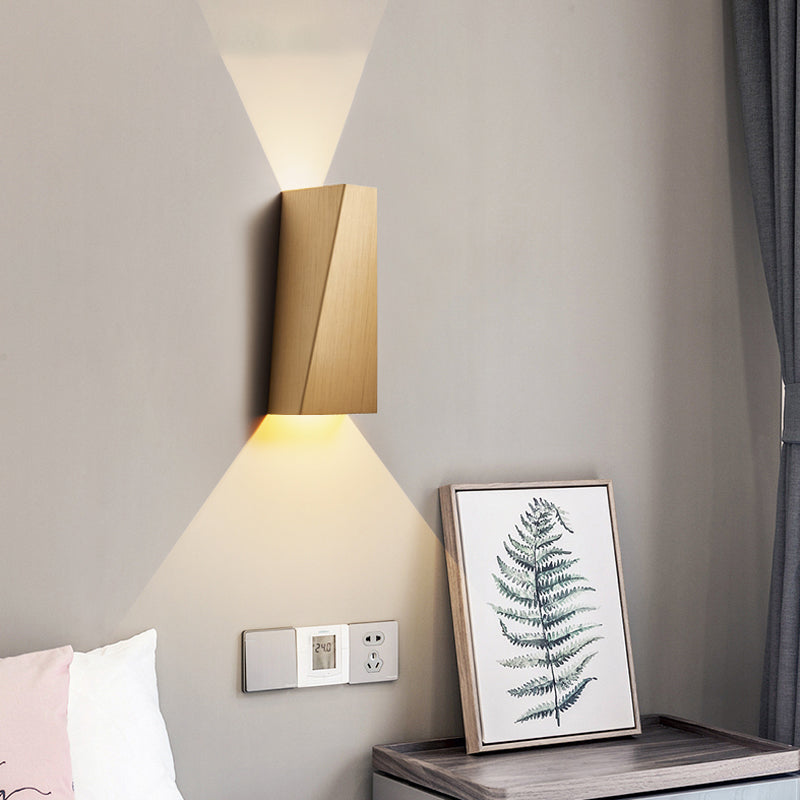 Aluminium minimalisme wandlamp armatuur 1-licht LED SCONCE Licht voor slaapkamer