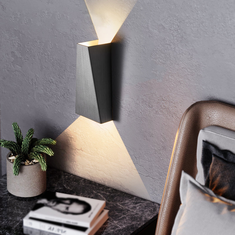 Aluminium minimalisme wandlamp armatuur 1-licht LED SCONCE Licht voor slaapkamer