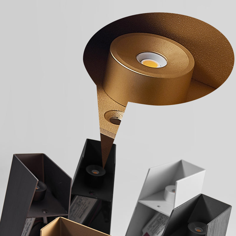 Aluminium minimalisme wandlamp armatuur 1-licht LED SCONCE Licht voor slaapkamer