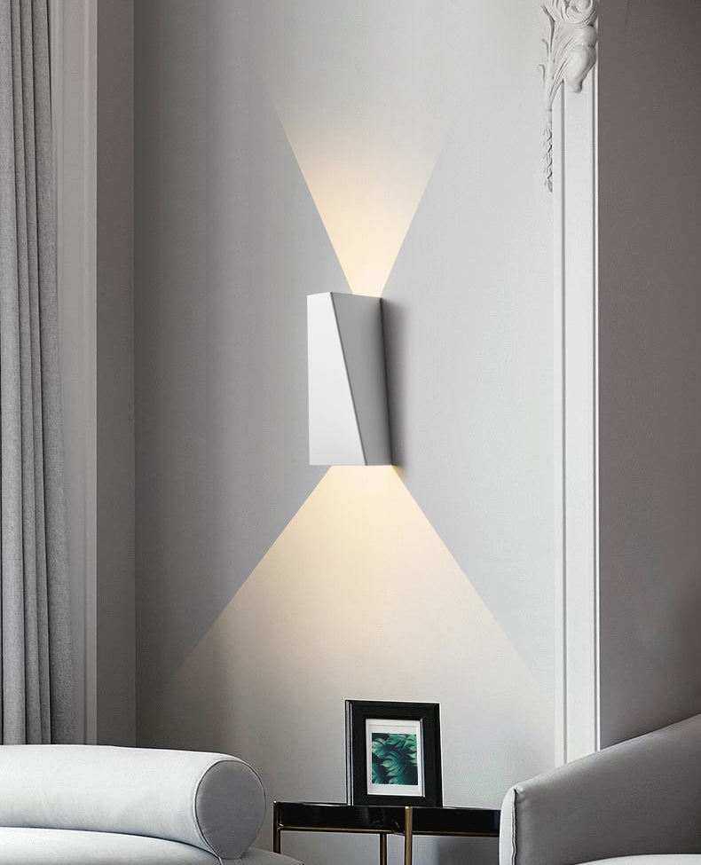 Aluminium minimalisme wandlamp armatuur 1-licht LED SCONCE Licht voor slaapkamer