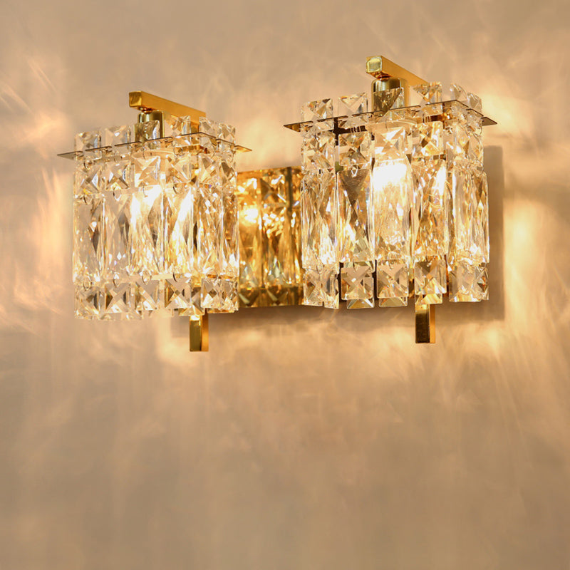 Crystal Squared Wall Lamp Sconce Modern Sconce Light Fixture for Bathroom