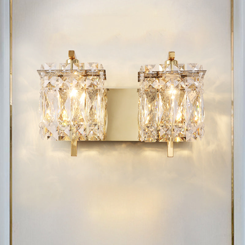 Crystal Squared Wall Lamp Sconce Modern Sconce Light Fixture for Bathroom