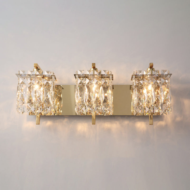 Crystal Squared Wall Lamp Sconce Modern Sconce Light Fixture for Bathroom