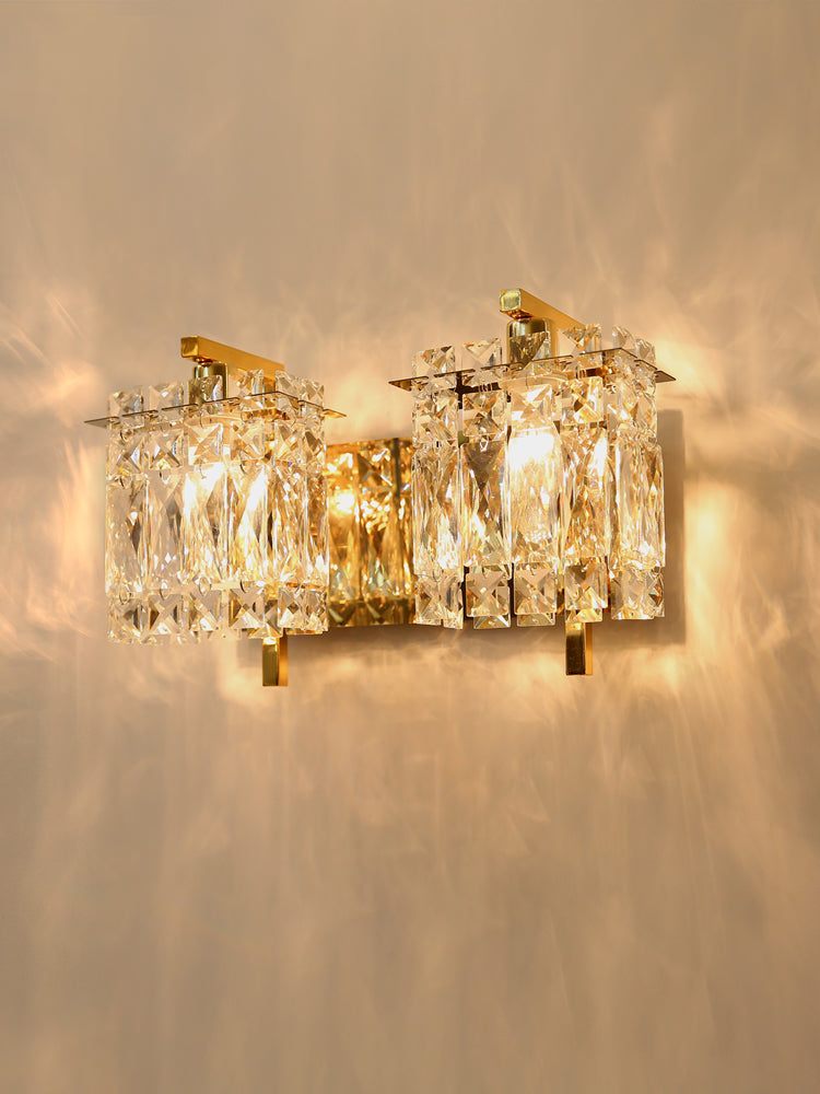 Crystal Squared Wall Lamp Sconce Modern Sconce Light Fixture for Bathroom