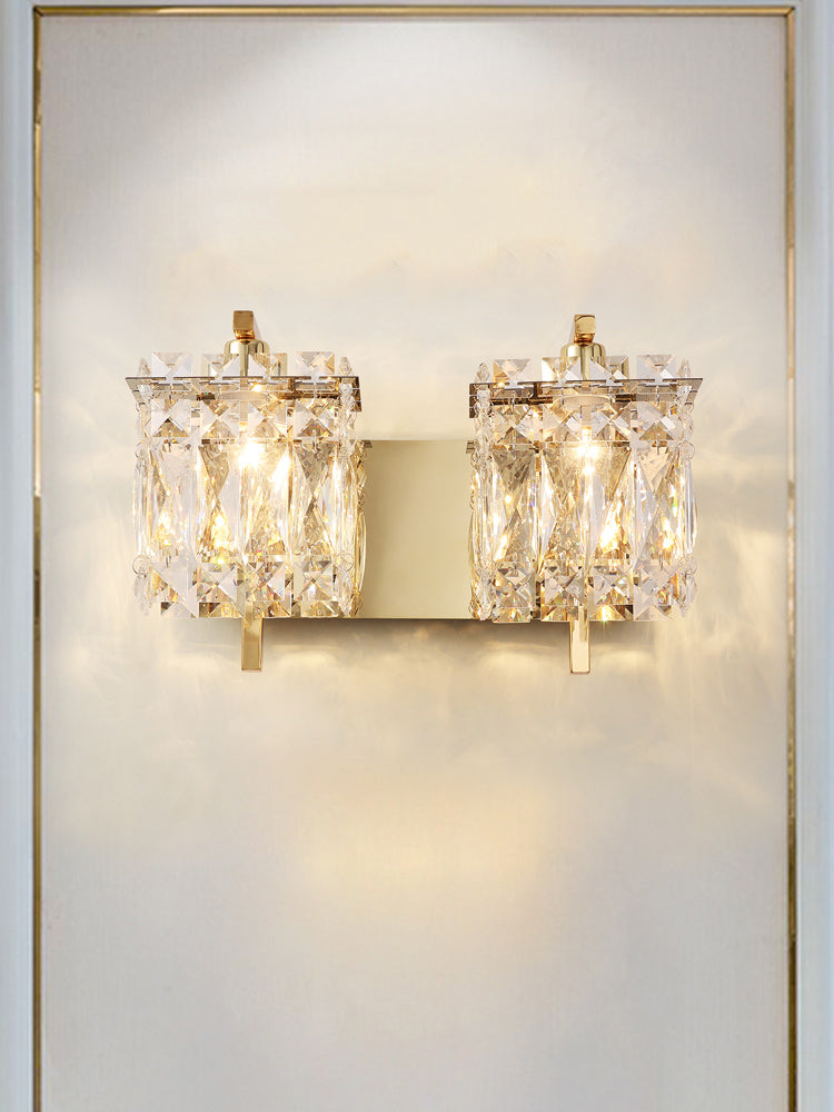 Crystal Squared Wall Lamp Sconce Modern Sconce Light Fixture for Bathroom