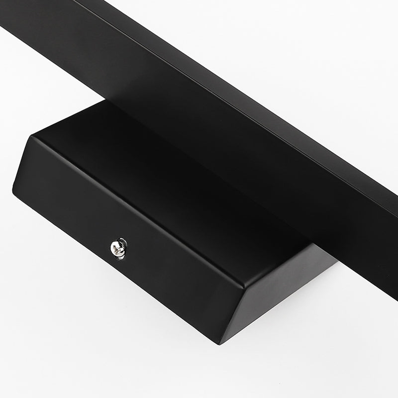 1-licht lineaire wandwandeling moderne eenvoudige stijl spiegelmuurverlichting in zwart