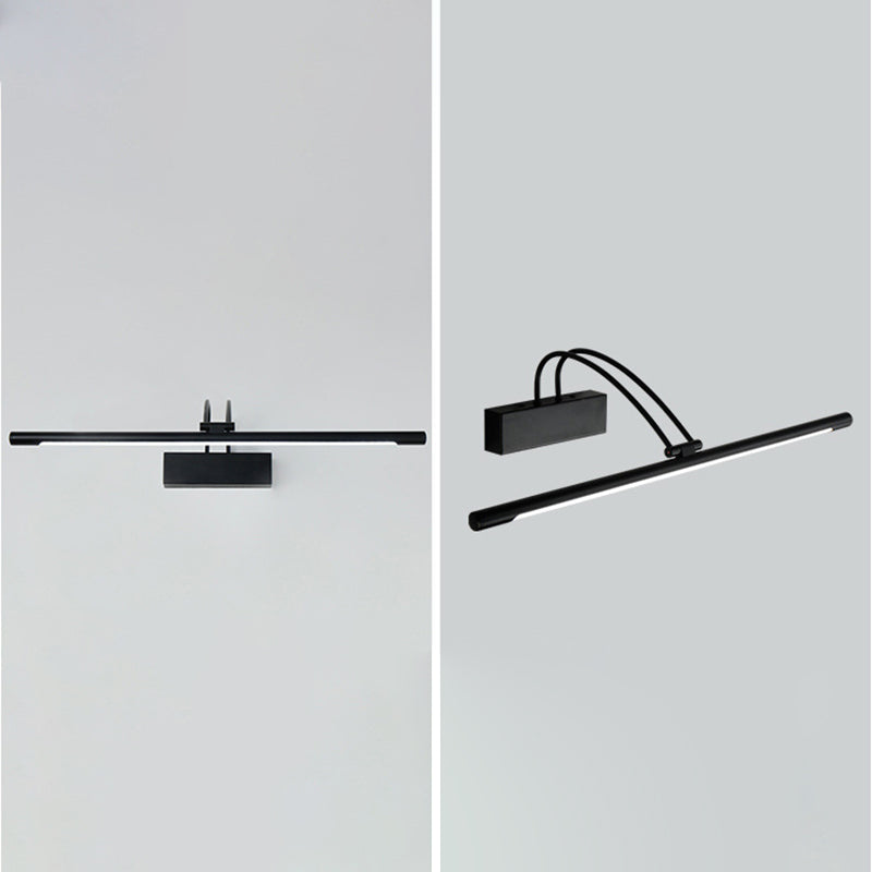 1-licht lineaire wandwandeling moderne eenvoudige stijl spiegelmuurverlichting in zwart