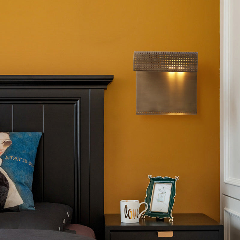 Éclairage mural à paroi en laiton Simple 1 Bulbe Metal Flush Mount Murce Murce pour la chambre
