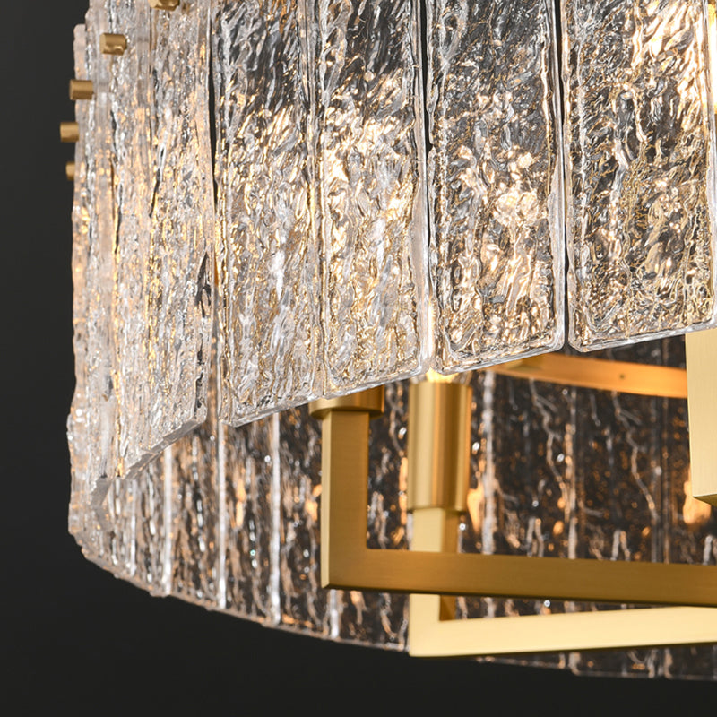 Bronze Glass Hanging Pendant Lights Contemporary Hanging Lamps for Living Room