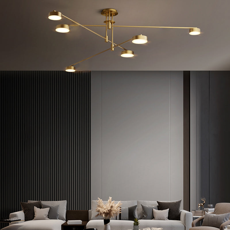 Modern Farmhouse Pendant Lighting Cylinder Chandelier Pendant Light Copper Chandelier