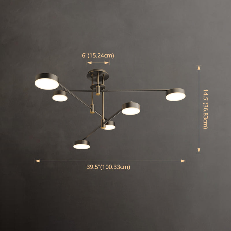 Modern Farmhouse Pendant Lighting Cylinder Chandelier Pendant Light Copper Chandelier