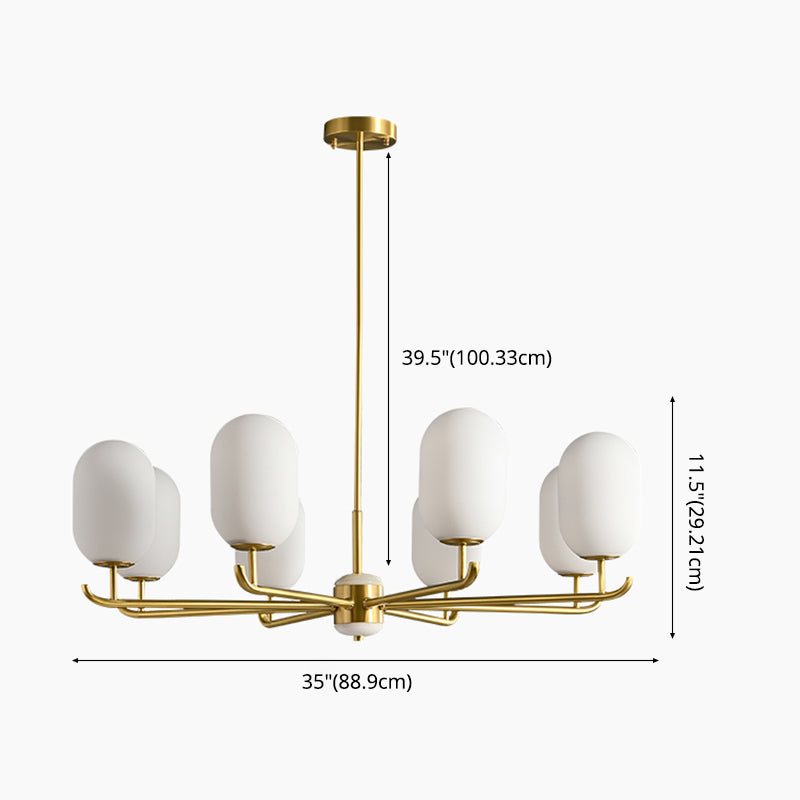 Bronze Chandelier Light Fixtures Sputnik Modern Ceiling Light Fixture for Living Room