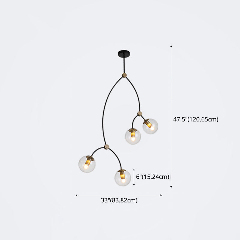 Modern Chandeliers For Dining Room Globe-Shaped Pendant Lighting Fixtures