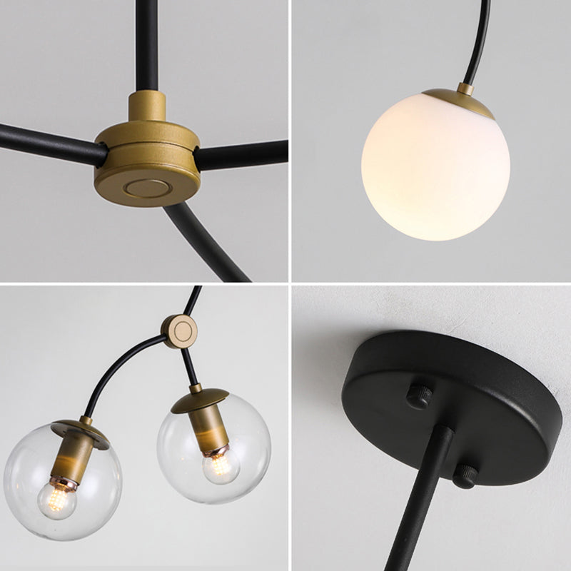 Modern Chandeliers For Dining Room Globe-Shaped Pendant Lighting Fixtures