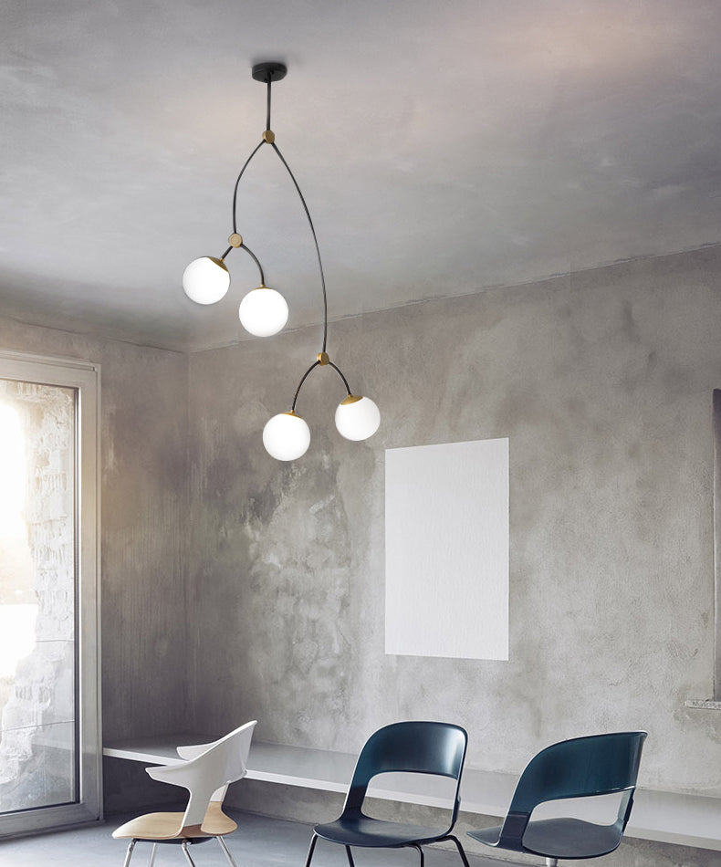 Modern Chandeliers For Dining Room Globe-Shaped Pendant Lighting Fixtures