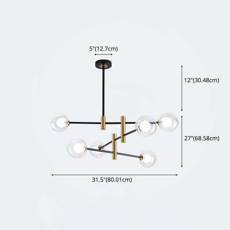 Moderni lampadari a LED Bubble lampadario lampadario Fissature di illuminazione vetro