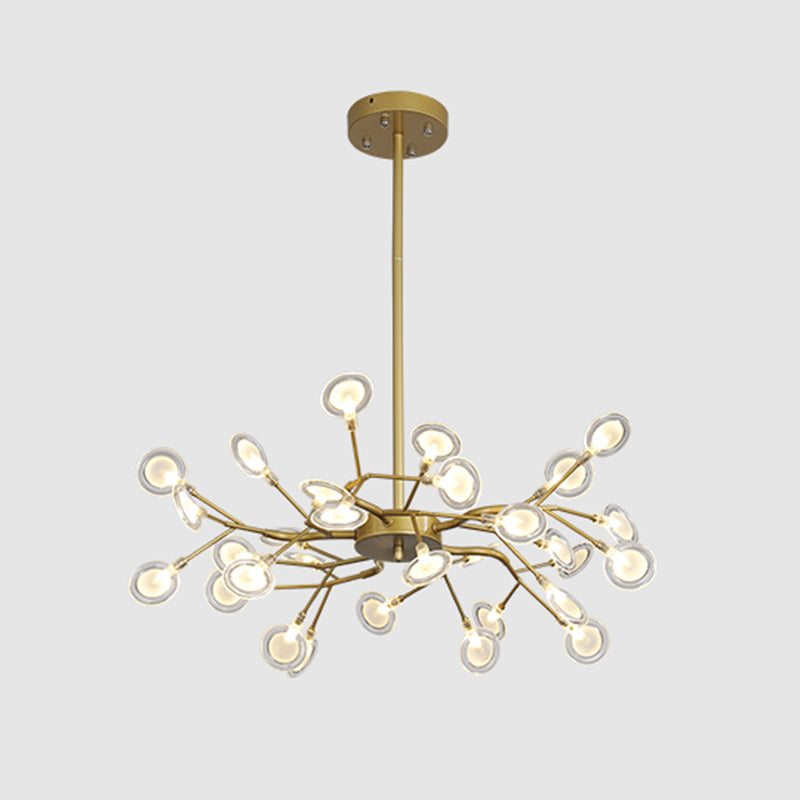 Modern Farmhouse Chandelier with Clear Acrylic Panels Shades Chandelier Lighting Fixtures