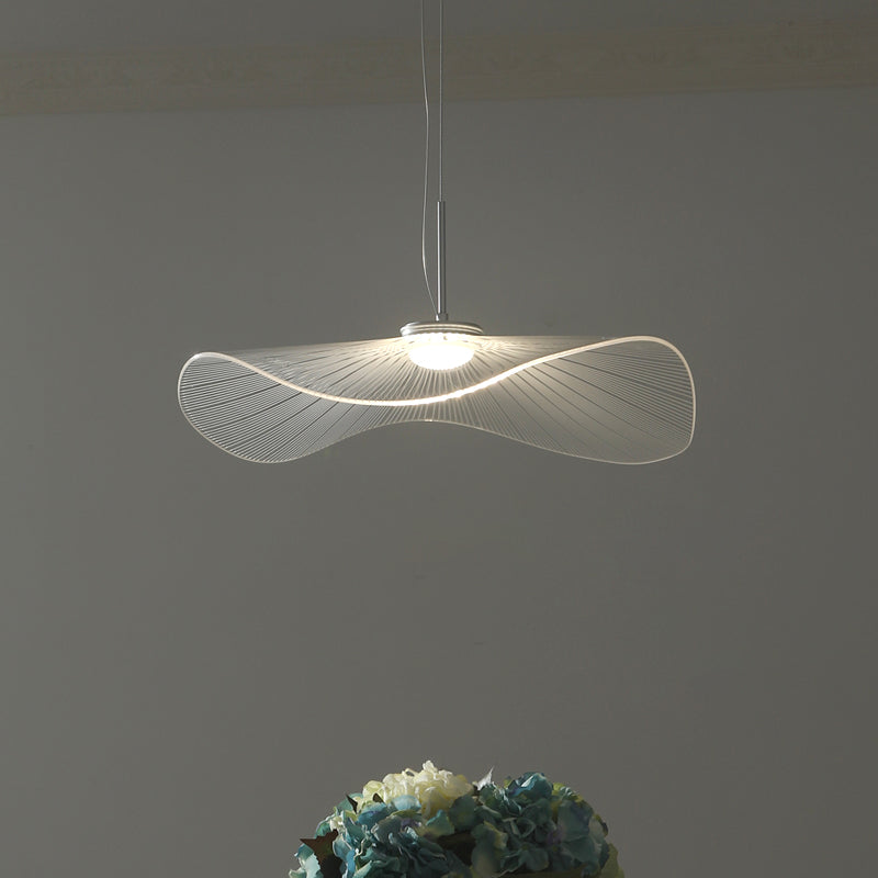 Acrylique Pendentif suspendu contemporain Pendant à 1 lumière pour salle à manger