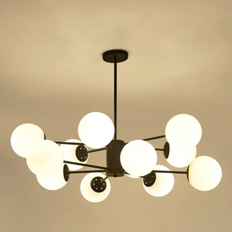 Lampada lampadina a globo Illuminazione a sospensione moderna in vetro bianco per il ristorante