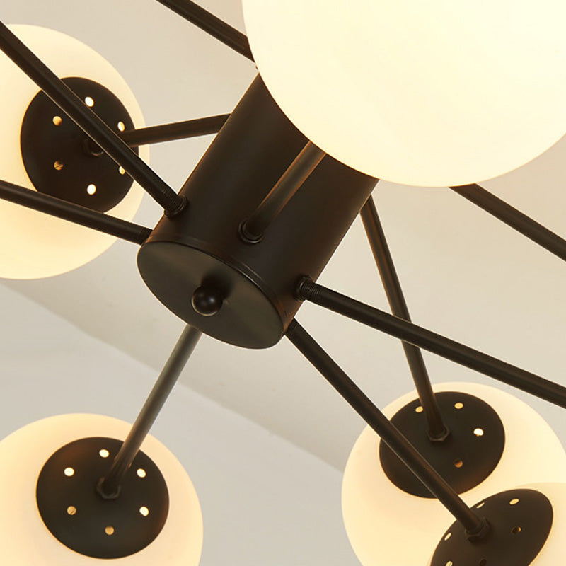 Lampada lampadina a globo Illuminazione a sospensione moderna in vetro bianco per il ristorante