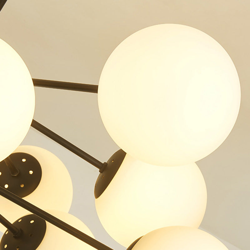 Lampada lampadina a globo Illuminazione a sospensione moderna in vetro bianco per il ristorante