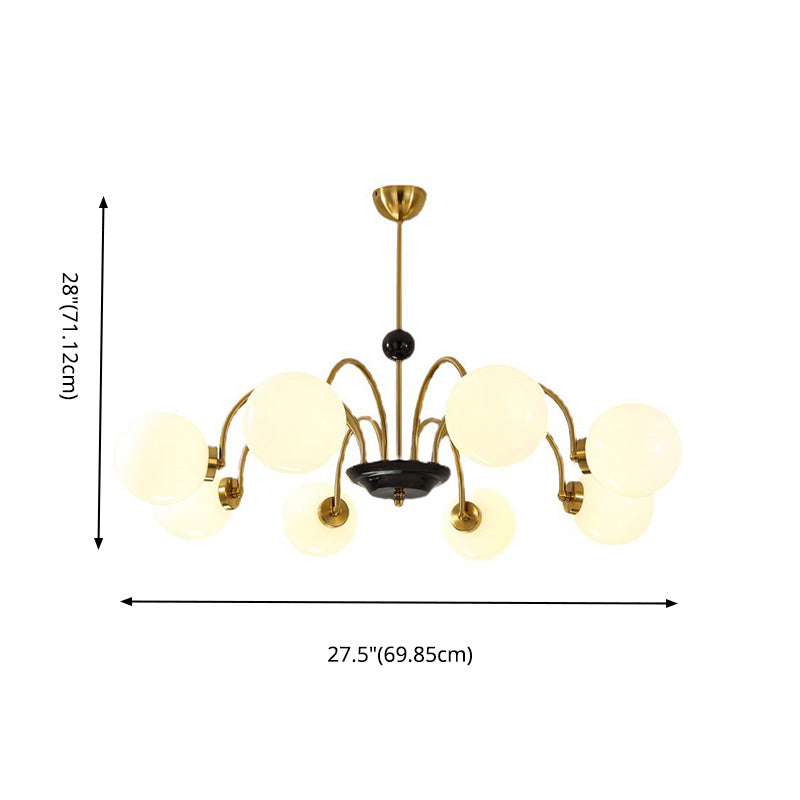 Lampada lampadina a globo Illuminazione a sospensione moderna in vetro bianco per il ristorante