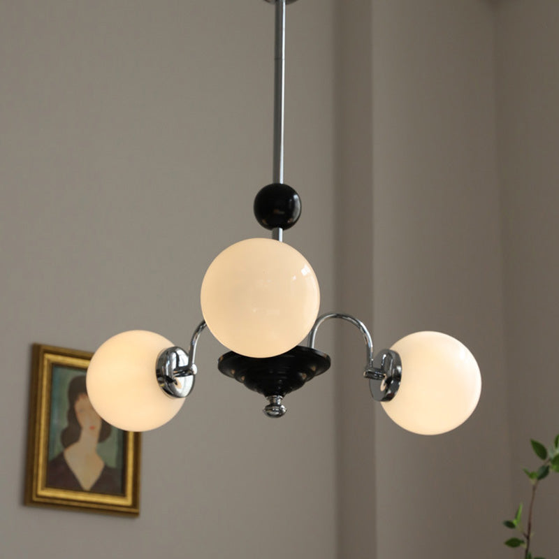 Lampada lampadina a globo Illuminazione a sospensione moderna in vetro bianco per il ristorante