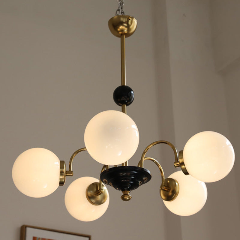 Lampada lampadina a globo Illuminazione a sospensione moderna in vetro bianco per il ristorante