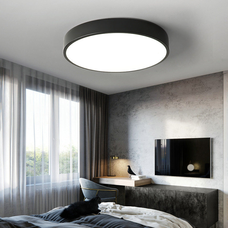 Modern Style Simple Flush Mount Ceiling Light with Acrylic Shade for Bedroom