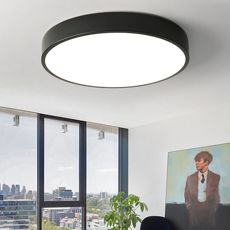 Modern Style Simple Flush Mount Ceiling Light with Acrylic Shade for Bedroom