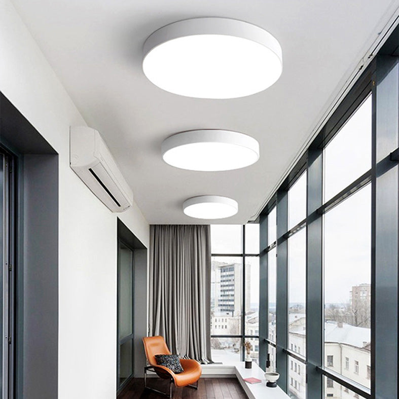 Modern Style Simple Flush Mount Ceiling Light with Acrylic Shade for Bedroom
