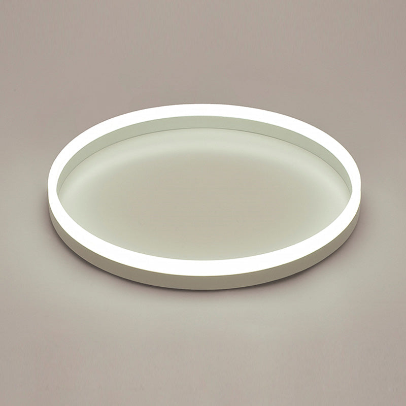 Lámpara de techo de montaje empotrado con anillo circular único y moderno con pantalla acrílica para dormitorio