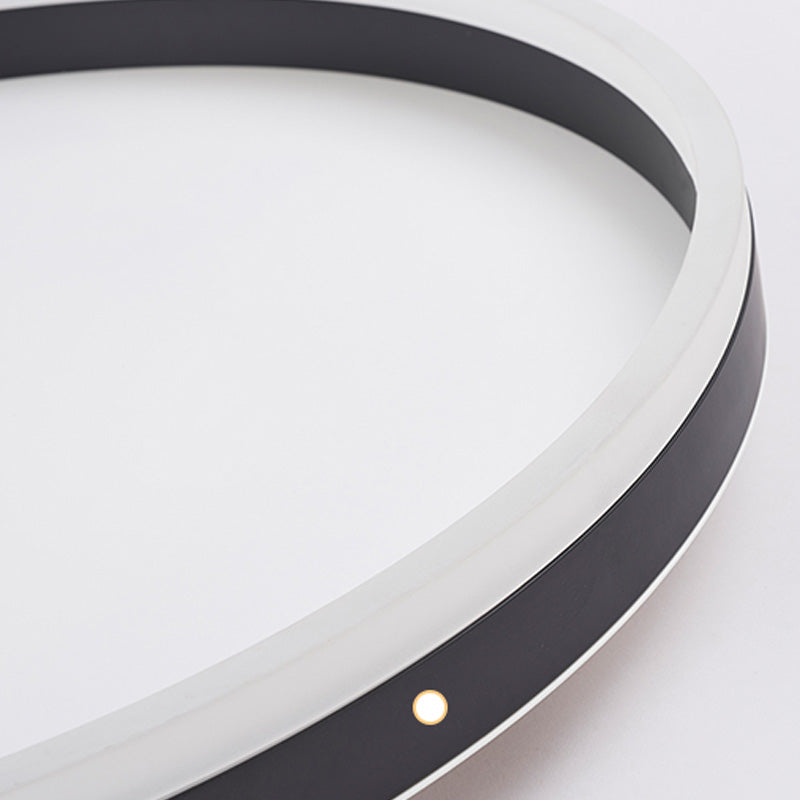 Lámpara de techo de montaje empotrado con anillo circular único y moderno con pantalla acrílica para dormitorio