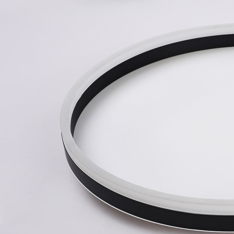Lámpara de techo de montaje empotrado con anillo circular único y moderno con pantalla acrílica para dormitorio