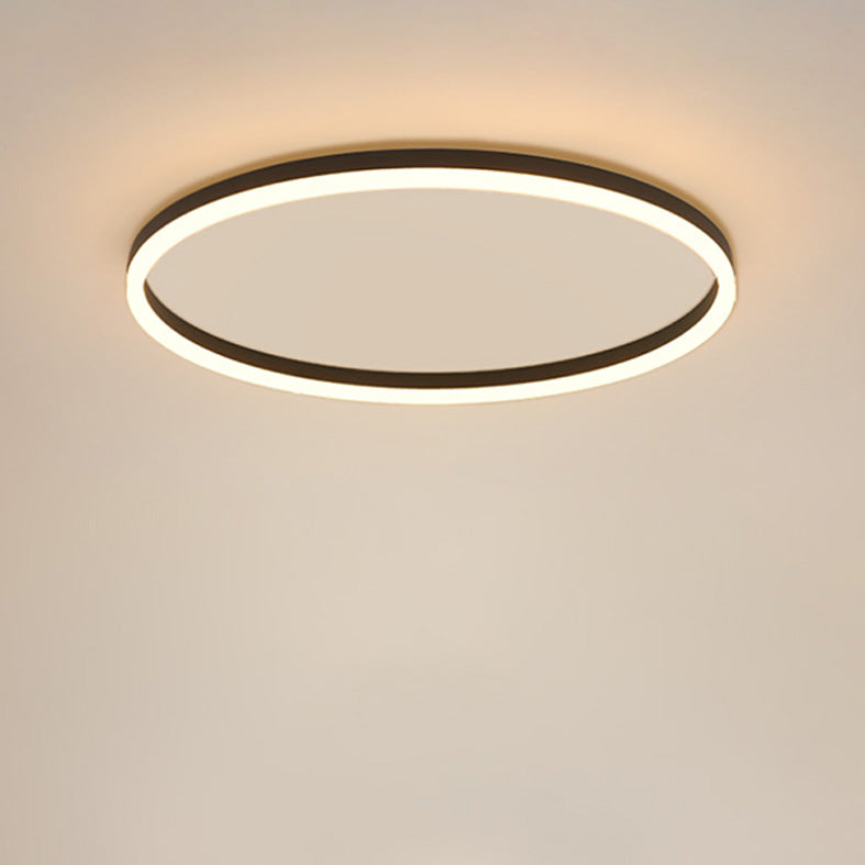 Lámpara de techo de montaje empotrado con anillo circular único y moderno con pantalla acrílica para dormitorio