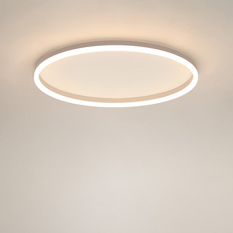 Lámpara de techo de montaje empotrado con anillo circular único y moderno con pantalla acrílica para dormitorio