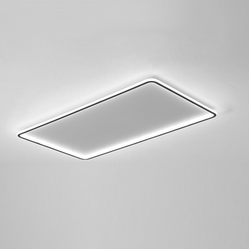 Rectangular Flush Mount Ceiling Light with Acrylic Shade for Living Room
